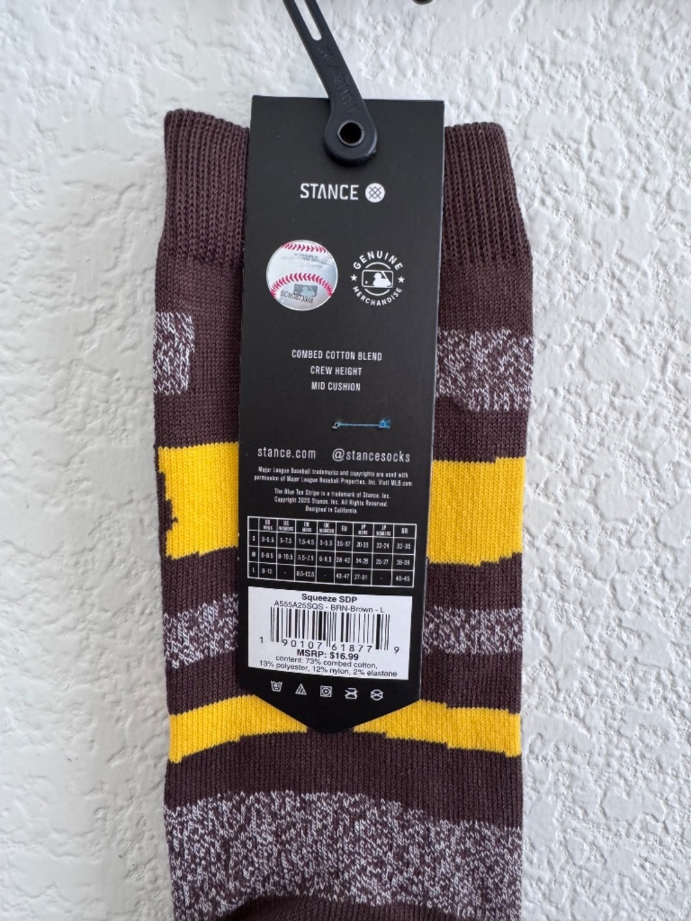 Stance MLB San Diego Padres Adult Men’s Size Large 9 - 13 - Picture 6 of 9